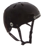 Punisher Skateboards 13-vent Metallic Black Youth BMX/ Skateboard Helmet