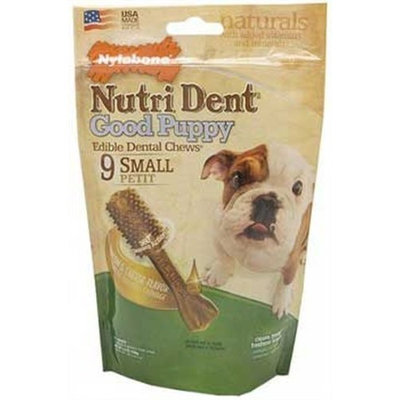 Nylabone Nutri Dent Good Puppy, Bacon and Cheese Flavor, 9 Count Pouch