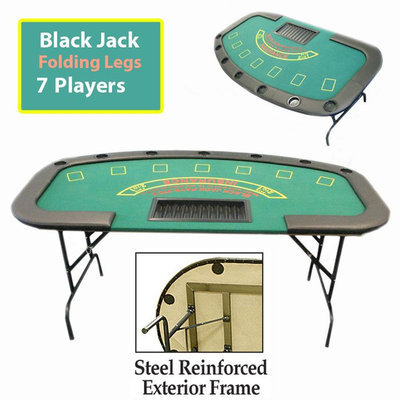 Trademark Commerce Trademark Professional Blackjack Table with Folding Legs
