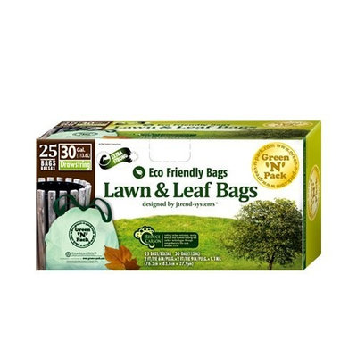 Green 'n' Pack Green-n-Pack Lawn and Leaf Trash Bags, 30gallon, 25 Count