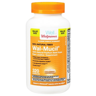 Walgreens Wal-Mucil Fiber Laxative/Supplement Capsules