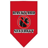 Mirage Pet Products Backyard Security Screen Print Bandana for Pets, Small, Red