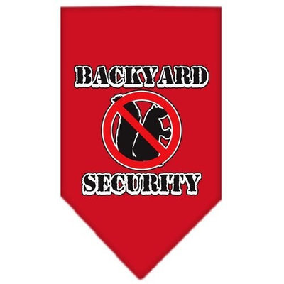 Mirage Pet Products Backyard Security Screen Print Bandana for Pets, Small, Red