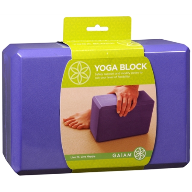Gaiam Yoga Block, Purple, 1 ea