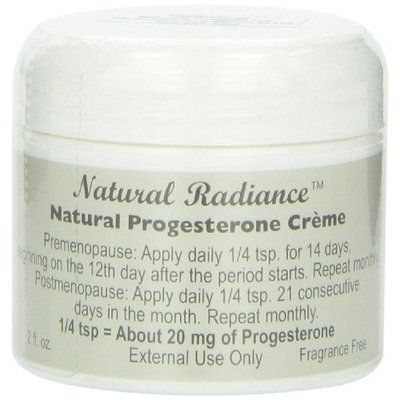 Natural Radiance Progesterone Cream Jar, Unscented, 2 Ounce