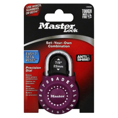 Master Lock Precision Dial Combination Padlock - Purple