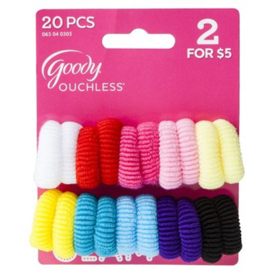 Goody Ouchless Girls' Terry Cloth Hair Elastics 20ct