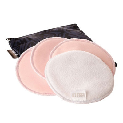 Nixi by Bumkins Nursing Pad 2 Pair with Waterproof Travel Bag - Flint