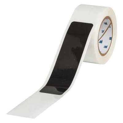 TOUGHSTRIPE 142178 Floor Marking Tape, Dash,2In W,Black, PK46