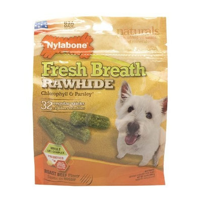 Nylabone USA Rawhide Fresh Breath Chlorophyll, 32-Count Pouch