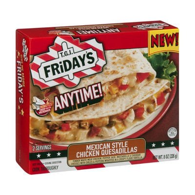T.G.I. Friday's Anytime! Chicken Quesadillas Mexican Style - 2 CT