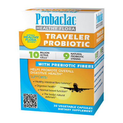 Probaclac Healthy Flora Traveler Probiotic Vegetable Dietary Supplement Capsules