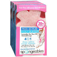 Spongeables Pedi-Scrub 4-in-1 Pink Foot Buffer 3 Pack