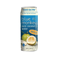 Blue Monkey Water, 100% Coconut Water/Pulp, 17.6-Ounce (Pack of 24)