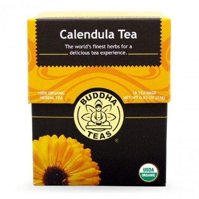 Buddha Teas Calendula Flower 100 Percent Organic Herbal Tea 18 Bags Per Packet