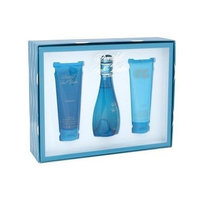 Cool Water By Davidoff For Women. Set-edt Spray 3.4 Ounces & Body Lotion 2.5 Ounces & Shower Gel 2.5 Ounces