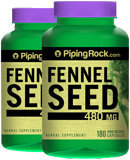 Piping Rock Fennel Seed 480mg 2 Bottles x 180 Capsules