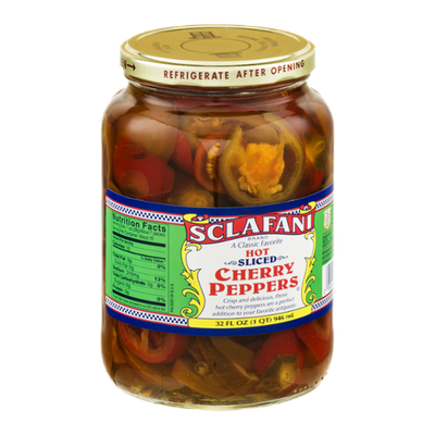 Sclafani Hot Sliced Cherry Peppers