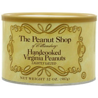 The Peanut Shop of Williamsburg Handcooked Lightly Salted Virginia Peanuts, 32-Ounce Tins (Pack of 2)