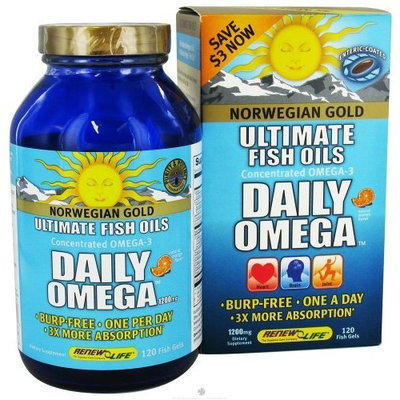 Renew Life Inc., Norwegian Gold Daily Omega - 120 fish gels,(Renew Life)