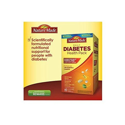 Nature Made Diabetes Health Pack Nutritional Support for Diabetes and Pre-diabetes of 60 Packets (6 VITAMINS)
