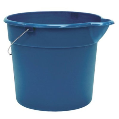 United Abrasives United Solutions PA0010 Blue 3 Gallon (12 Quart) Plastic Utility Pail with Handle and Pouring Spout - Pack of Three (3)