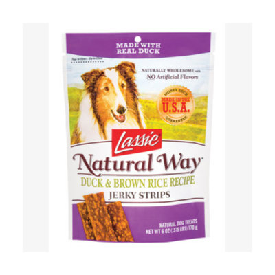 Lassie Natural Way Duck & Brown Rice Jerky Strips