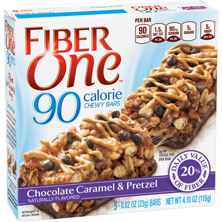 Fiber One 90 Calorie Chewy Bars Chocolate Caramel & Pretzel