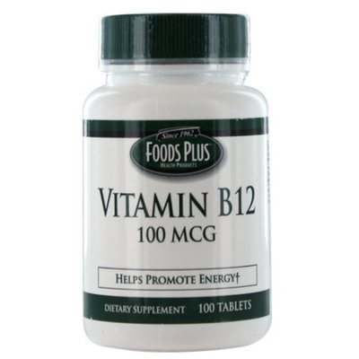 Crest Vitamin B-12 100 Mcg Tablets To Promote Energy By Food Plus - 100 Ea