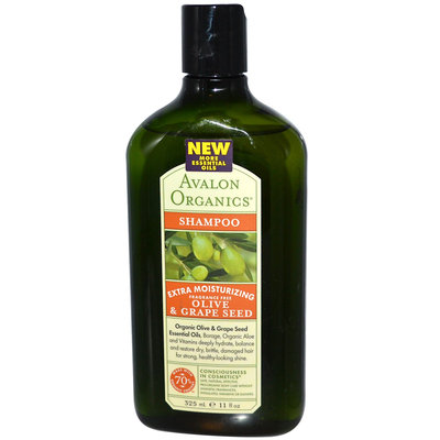 Avalon Organics Extra Moisturizing Olive & Grape Seed Fragrance-Free Shampoo