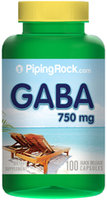 Piping Rock GABA 750mg 100 Capsules