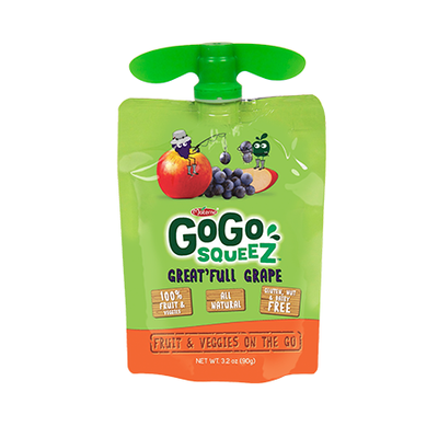 GoGo SQUEEZ GREAT'FULL GRAPE FRUIT & VEGGIES ON THE GO