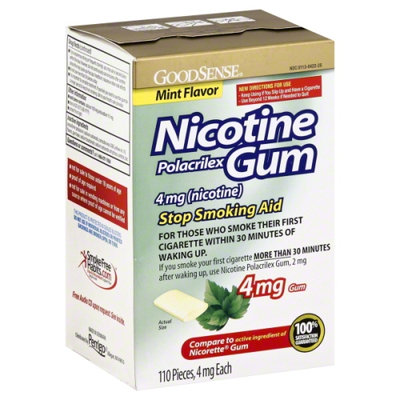 Good Sense Nicotine Gum 4 Mg Mint 110 Count