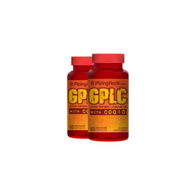 Piping Rocl GPLC GlycoCarn Propionyl-L-Carnitine HCl with CoQ10 2 Bottles x 60 Capsules