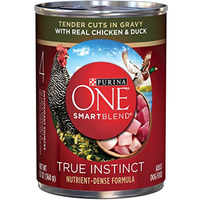 PURINA ONE® SmartBlend True Instinct Tender Cuts in Gravy with Real Chicken & Duck Dog Food