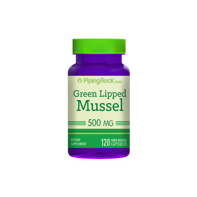 Piping Rock Green Lipped Mussel 500 mg 2 Bottles x 60 Capsules