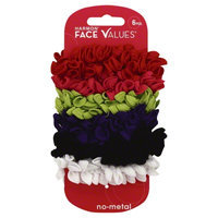 Harmon Face Value Elastic Scrunch Lg Brght6Pc