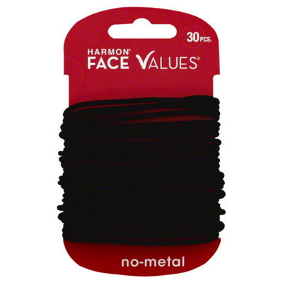Harmon Face Values 30-Pack Thin Elastic in Black