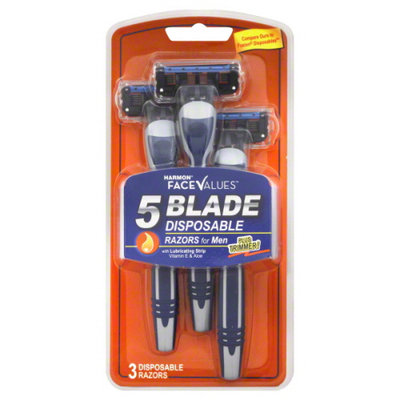 Harmon Face Values 5 Blade Disposable Razor 3 count