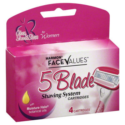 Harmon Face Values 5 Blade Women Cart Refill 4 count