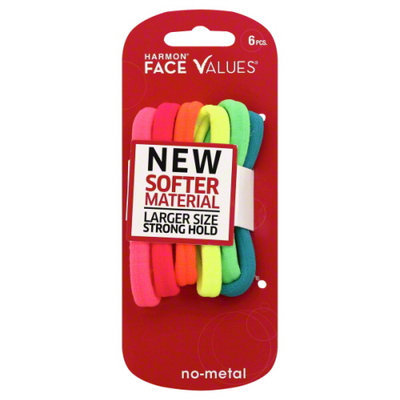 Harmon Face Values 6-Pack Long Elastic in Neon Nylon