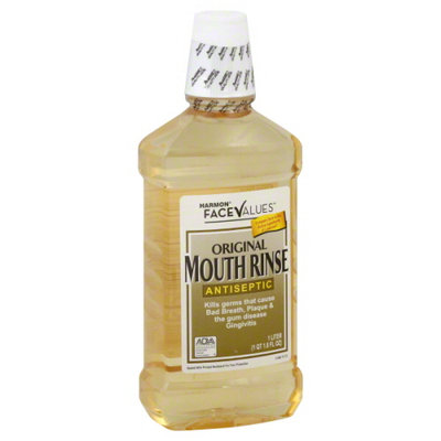 Harmon Face Values: Harmon Face Values Antiseptic Mouth Rinse Amber Mint 33.8 oz