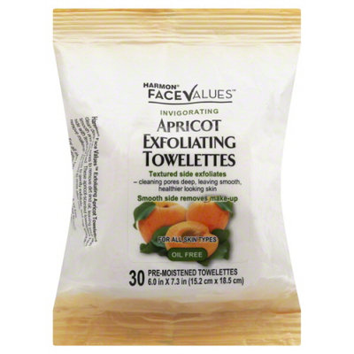 Harmon Face Values Apricot Exfoliating Towelettes 30 count