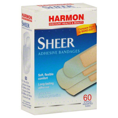 Harmon Face Values: Harmon Face Values Bandages Sheer Strip Assorted 60 Count