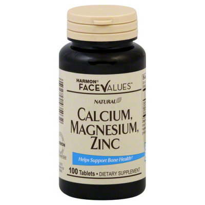 Harmon Face Values: Harmon Face Values Calcium Magnesium Zinc 100 Tablets