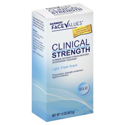 Harmon Face Values Clinical Deodorant Light Fresh 1.6oz