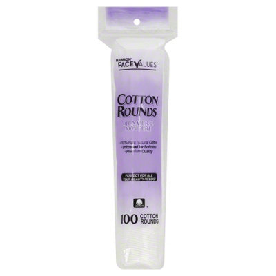 Harmon Face Values Cotton Rounds 100Ct