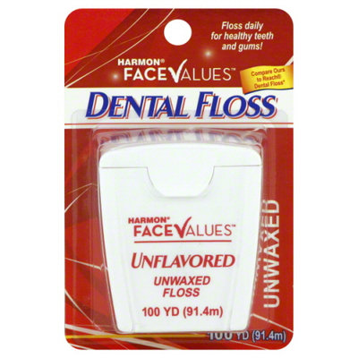 Harmon Face Values: Harmon Face Values Dental Floss Unwaxed 100 Yards