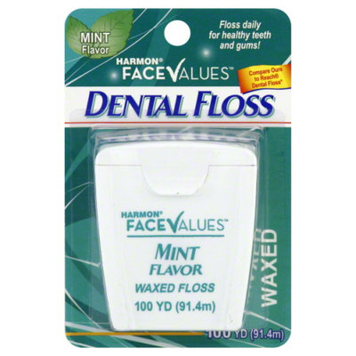 Harmon Face Values: Harmon Face Values Dental Floss Waxed Mint 100 Yards