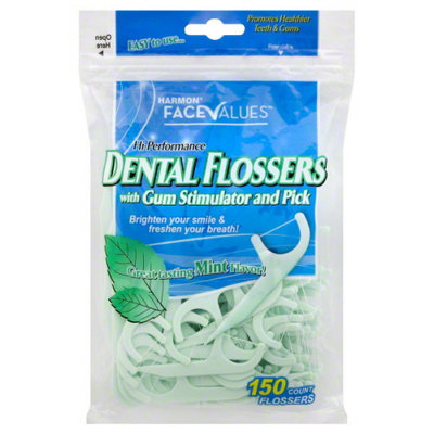 Harmon Face Values Floss Ups Mint 150 count